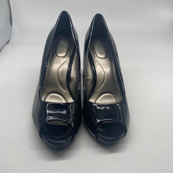 Bandolino Women’s Peep Toe Heels Pumps Patent Leather Black Size 8.5 M - Picture 13 of 15